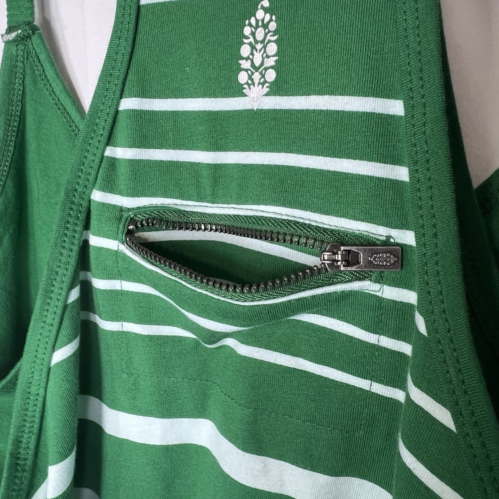 FP Free People Hot Shot Mini Dress Romper Stripe Green Women's M Sport Casual - Picture 11 of 14